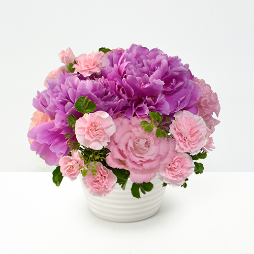 芍薬とカーネーションのアレンジメント