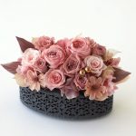 ピンクのバラやハイドランジアのプリザーブドフラワー