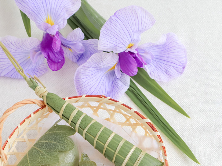 花菖蒲とかしわ餅