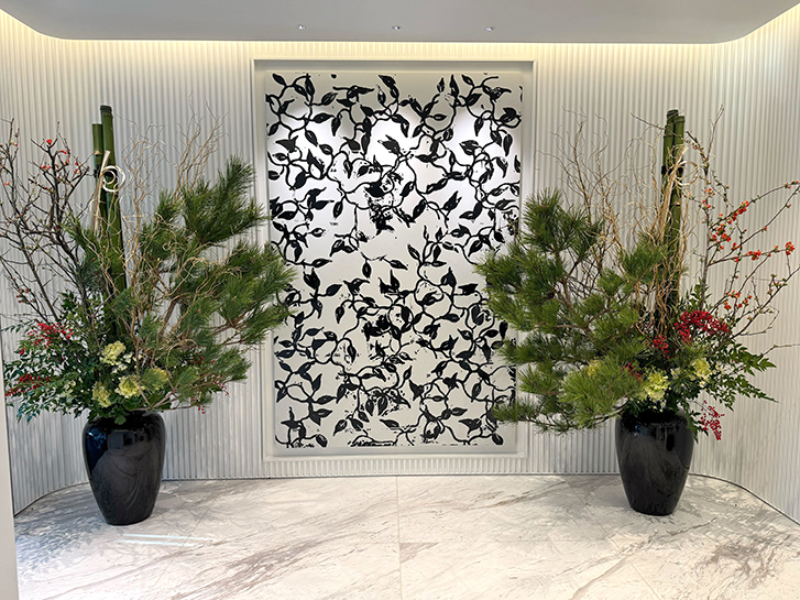 個人宅のお正月活けこみ